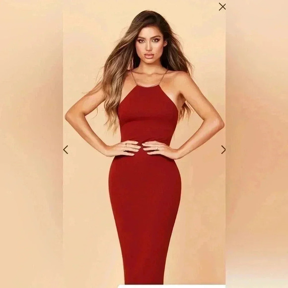 Nookie Lexi Chain Gown Rust - Picture 4 of 6